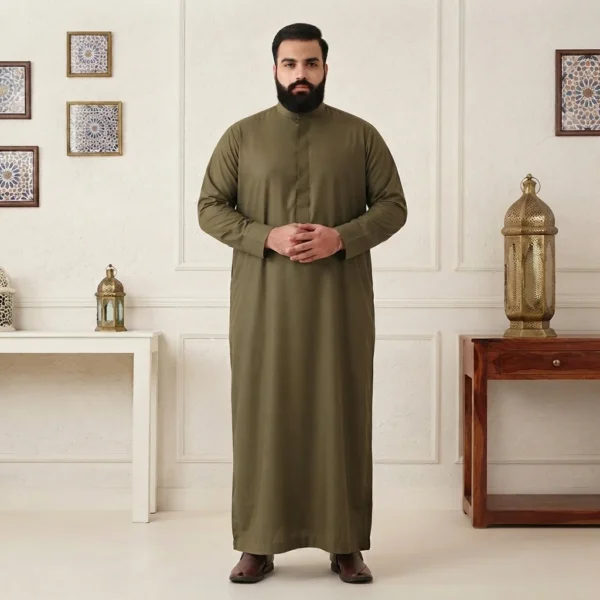 Arab Executive Olive Green 6XL Thobes For Men Canada Arab Executive Olive Green 6XL Thobes For Men Canada
