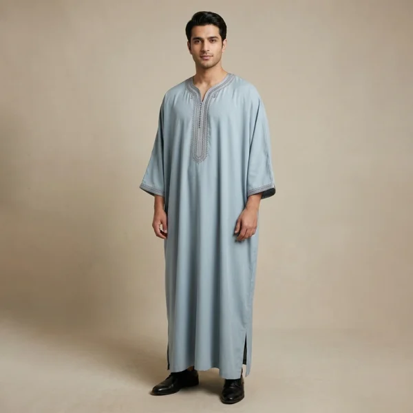 Classic Light Blue Moroccan Thobes Men Canada Light Blue Moroccan Thobes Men Canada