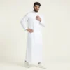 White Saudi Collar Thobe