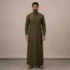 Olive Green Saudi Thobe For Men