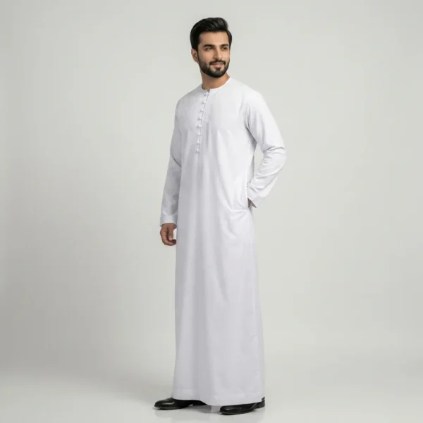 White Omani Thobe For Men