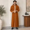 Classic Rust Brown Men’s Winter Djellaba Canada Winter Djellaba