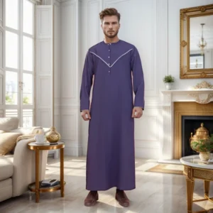 Purple Cotton Thobe For Men Canada