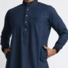 Blue Saudi Thobe For Mens