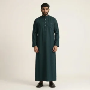 Dark Green Saudi Thobe For Men Canada