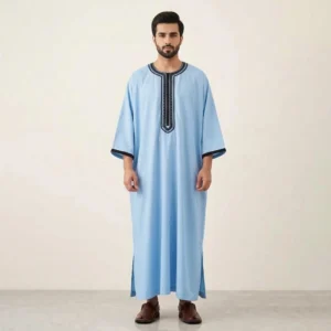 Designer Light Blue Mens Moroccan Thobes Canada Blue Mens Moroccan Thobes Canada