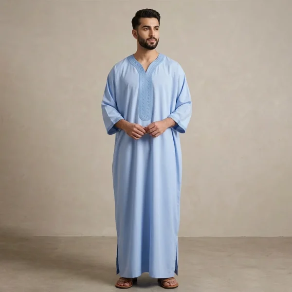 Light Blue Moroccan Thobes Men Canada