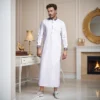 Designer Off White Cotton Thobe For Men Canada Cotton Thobe For Men Canada
