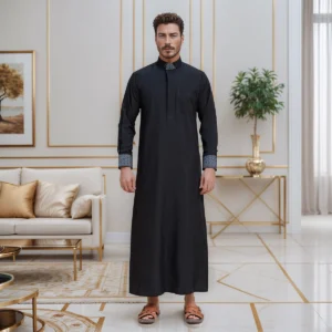 Jet Black Men's Thobe