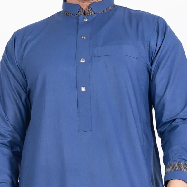 Blue Cotton Thobe For Men Canada