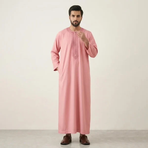 Dusty Rose Pink Mens Moroccan Thobes Canada Mens Moroccan Thobes Canada