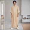 Embroidered Beige Mens Moroccan Thobes Canada