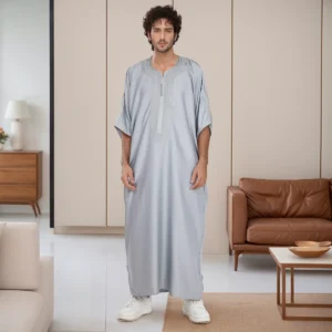 Grey Mens Moroccan Thobes CA