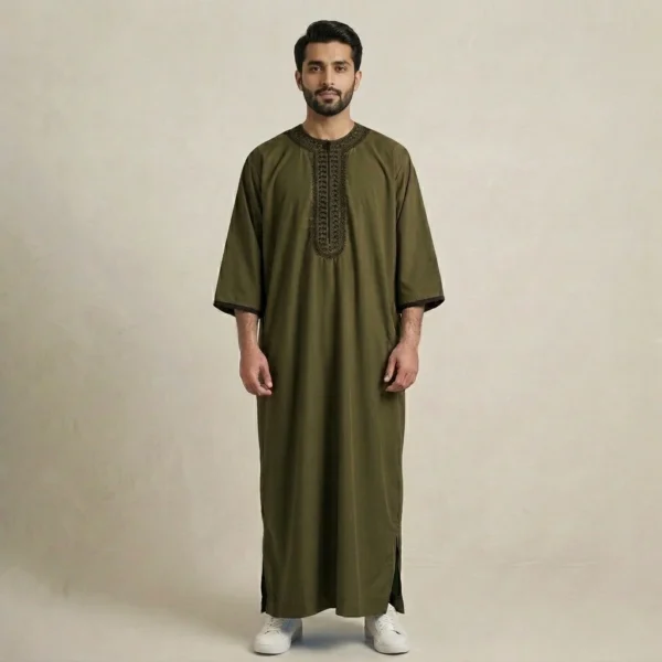 Green Mens Moroccan Thobes CA