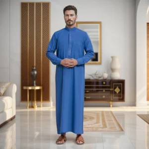 Blue Cotton Thobe For Men Canada