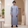 Slate Grey Saudi Thobe For Men