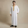 White and Gold Moroccan Thobes Men CA