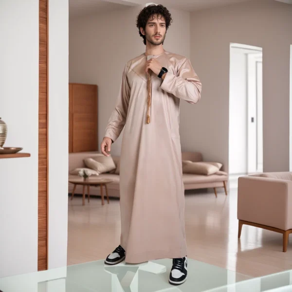 Emirate Rose Gold Silk Thobe For Men Canada Silk Thobe For Men Canada