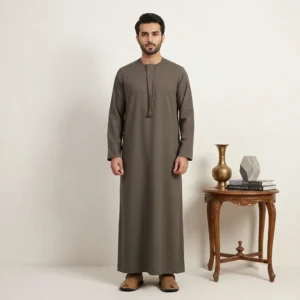 Emirati Style Authentic Earthy Taupe Men’s Thobe Canada Emirati Mens Thobe