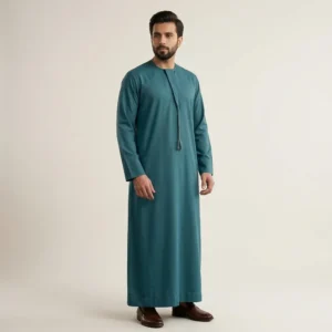 Emirati Teal Blue Silk Thobe For Men Canada Silk Thobe For Men Canada