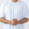 Half Sleeves White Sudi Thobe For Men Canada Half Sleeves White Saudi Thobes For Men
