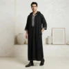 Jet Black Hooded Moroccan Thobes Men Canada Hooded Moroccan Thobes Men Canada