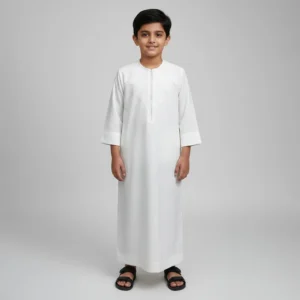 Kids Classic White Zipper Thobe For Boys Canada Kids Classic White Zipper Thobe For Boys