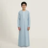 Kids Sky Blue Zipper Thobe