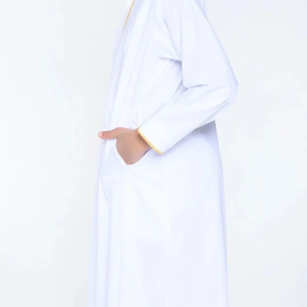 Omani Style Thobe with Gold Trim