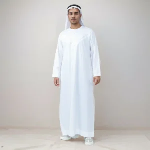 Omani Thobe with Subtle Embroidery