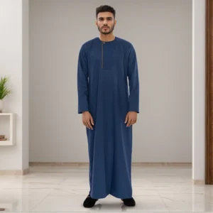 Men’s Navy Blue Omani Style Thobe