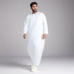 Omani Style Pure White Thobe