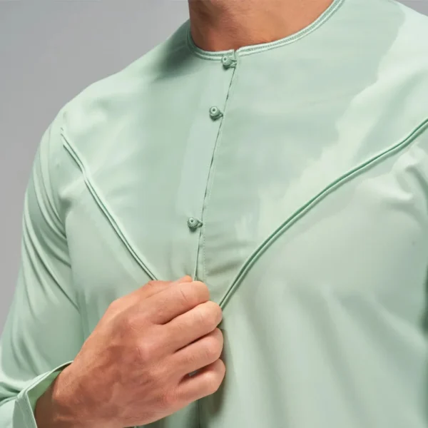 Mint Green Omani Style Mens Thobe CA Omani Style Mens Thobe