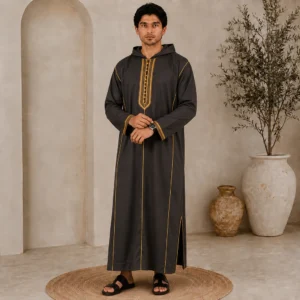 Moroccan Charcoal Grey Djellaba for Men Canada Djellaba for Men