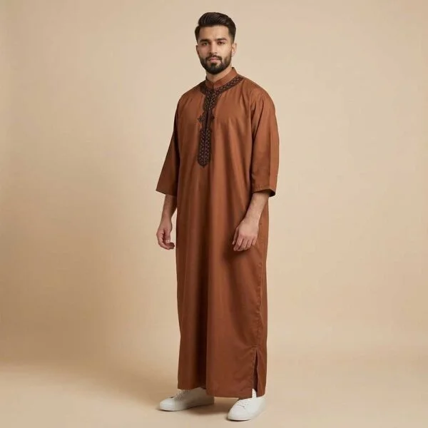 New Style Casual Brown Mens Moroccan Thobes Canada New Style Casual Brown Mens Moroccan Thobes Canada