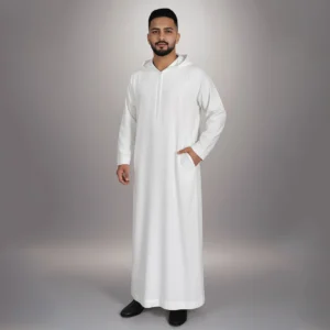 Off White Hooded Thobe