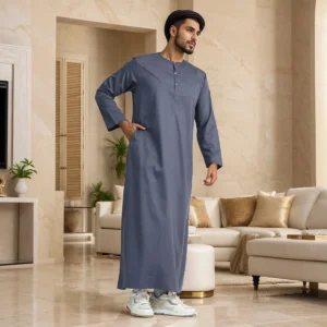 Charcoal Grey Thobe For Mens
