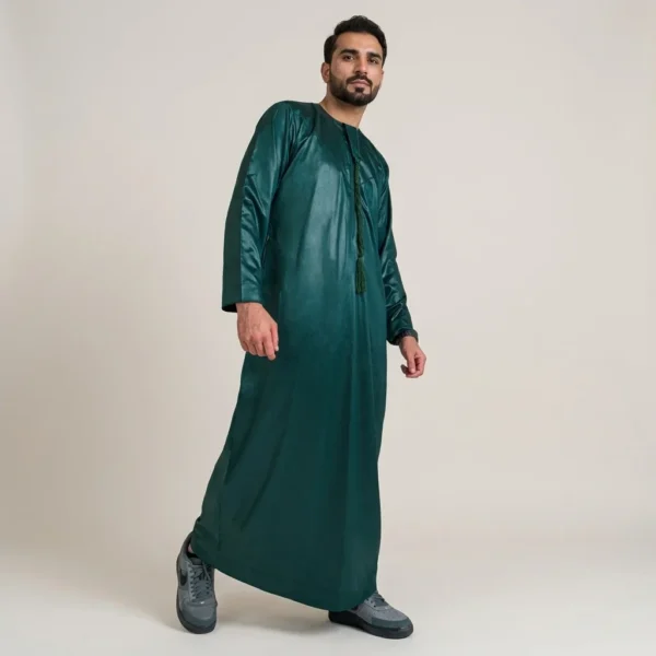 Omani Men's Dark Green Thobe