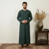 Omani Style Dark Green Traditional Men's Thobe CA Dark Green Traditional Men's Thobe