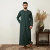 Omani Style Dark Green Traditional Men's Thobes CA Omani Style Dark Green Traditional Men's Thobe