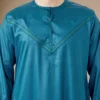 Omani Style Surfie Green Saudi Thobe For Men