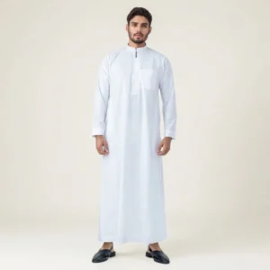 Plain Zipper Style White Thobe For Men Canada White Thobe For Men Canada