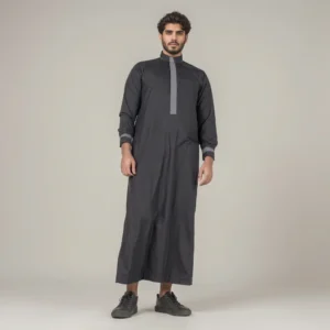 Grey Panel Mens Thobe CA