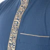 Slate Blue Kashmiri Style Embroidered Men's Thobes CA Slate Blue Kashmiri Style Embroidered Men's Thobe