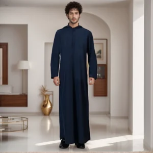 Navy Blue Hooded Thobe