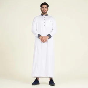 Textured Style Classic White Thobe For Men Canada White Thobe For Men