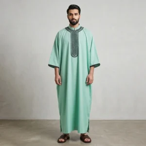 Moroccan Mint Green Thobe For Men CA