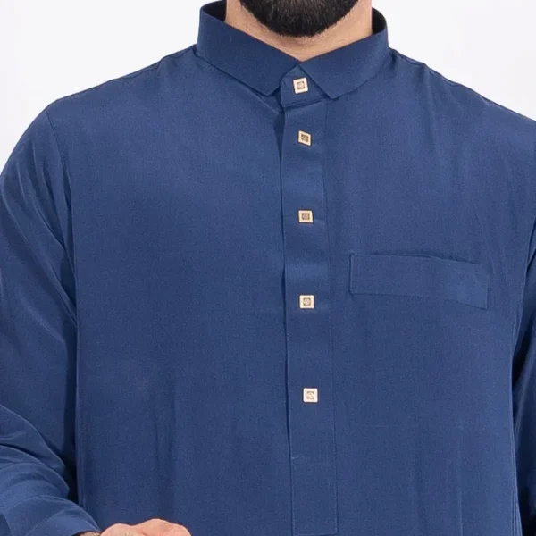 Traditional Ocean Blue Saudi Thobe For Men's Canada Traditional Ocean Blue Saudi Thobe For Men's